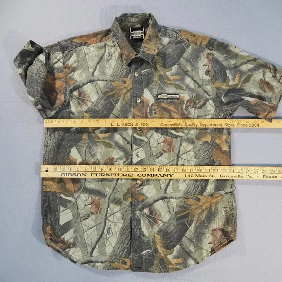 Vintage Supreme Winchester Shirt Mens Large Brown Realtree Hardwoods Camo Hunt - Picture 6 of 9
